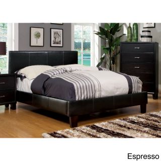 Furniture Of America Furniture Of America Kutty Modern Twin Size Padded Leatherette Platform Bed Espresso Size Twin
