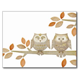 Love Owls in Tree Postcard