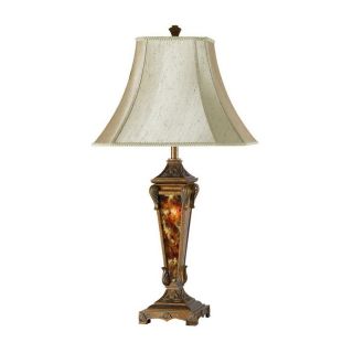Cal Lighting 30.5 in Antique Bronze Indoor Table Lamp with Fabric Shade