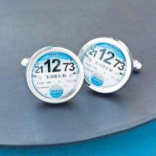 personalised tax disc cufflinks by me and my car
