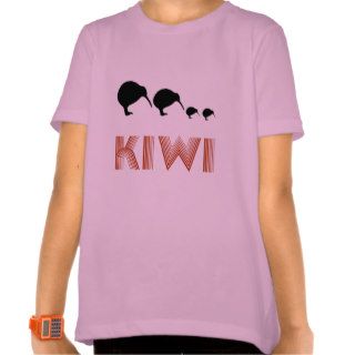 Kiwi Family Retro Graphic Kids Shirt Ringer