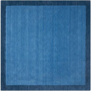 Safavieh Hand loomed Himalaya Light Blue/ Dark Blue Wool Rug (8 Square)