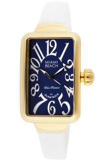 Glam Rock MBD27133  Watches,Womens Miami Beach Art Deco Blue Dial Gold Tone IP Stainless Steel, Casual Glam Rock Quartz Watches