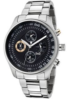 Dolce & Gabbana DW0430  Watches,Mens Mentone Chronograph Black Textured Dial Stainless Steel, Chronograph Dolce & Gabbana Quartz Watches