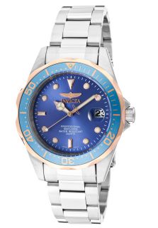 Invicta 12981  Watches,Womens Pro Diver Blue Dial Stainless Steel, Casual Invicta Quartz Watches