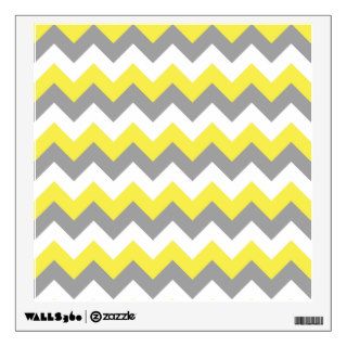 Daffodil Gray and White Zigzag 2 Wall Sticker