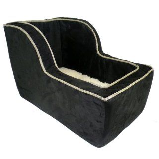 Snoozer Luxury High Back Console Lookout, Black with Herringbone Cording, Large  Automotive Pet Booster Seats 