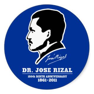 Dr. Jose Rizal @ 150th Birth Anniversary Souvenirs Round Stickers