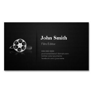 Professional Video Film Editor Cutter Director Business Card