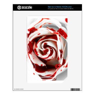 Bleeding White Rose Decal For The NOOK Color