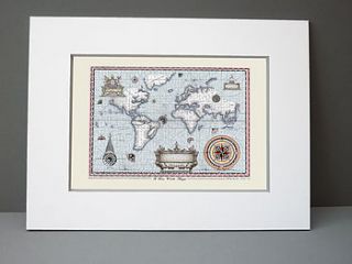 'nautical prints ancient maps ' by tony fernandes design
