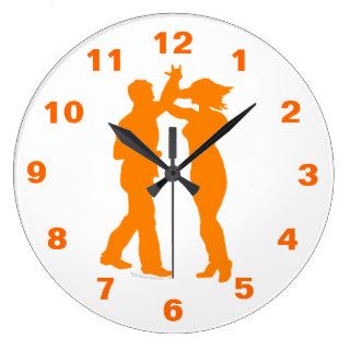 Salsa Latin Dance Spin Wall Clock With Numbers