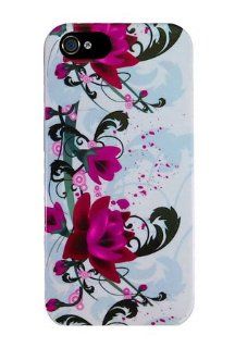 Graphic Case for iPhone 5 and iPhone 5S   Red Flower On White (Package include a HandHelditems Sketch Stylus Pen) Cell Phones & Accessories