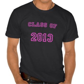 Class of 2013 Pink Customized Graduation Template Tee Shirt