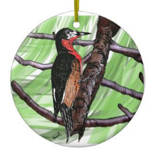 Adorno Pajaro Carpintero de Puerto Rico Christmas Ornaments