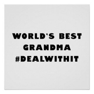 World's Best Grandma (Hashtag) Posters