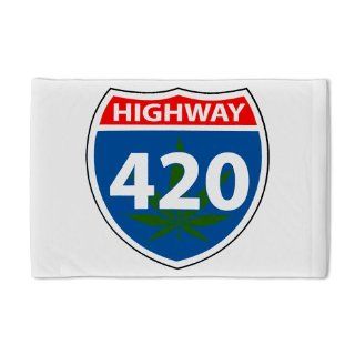 Pillow Case Marijuana Highway 420 Sign  Pillowcases  