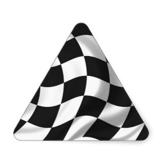 Checkered Flag   Racing Flag Triangle Sticker