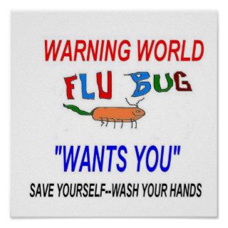 Flu Bug Warning Poster