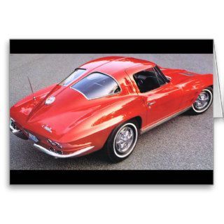 Father's Day Red Corvette Greeting Cards