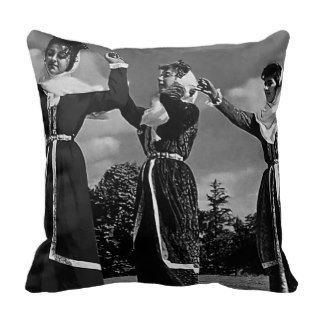 Vintage Turkey Istanbul traditional turkish dance Throw Pillows