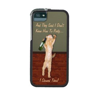 Funny Dancing Orange Party Cat Cover For iPhone 5/5S