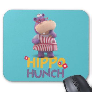 Hallie the Happy Hippo Hunch Mouse Pad