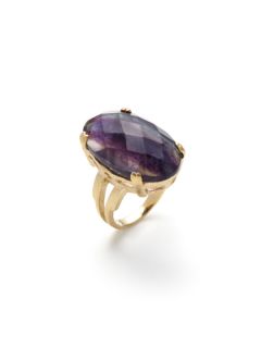 Faceted Stone Oval Ring by Rivka Friedman