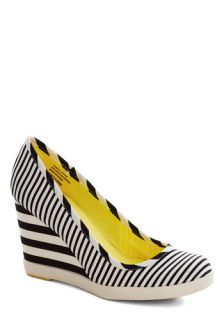 Seychelles Alright With Me Wedge in Stripes  Mod Retro Vintage Heels