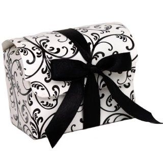 10 Cute Paper Party Favor Bags in Dome Style Damask Black White   Jewelry Organizers
