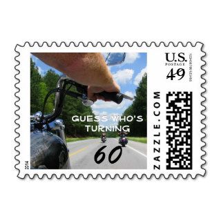 Motorcycle Biker Riding Funny Happy Birthday Party Postage