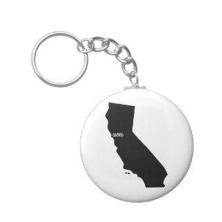 650 Area Code Tshirt, Bay Area, California Keychains