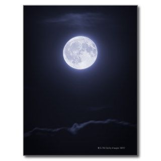 Cloud Covering Full Moon Postcard