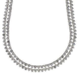 18k White Gold 3 prong Diamond Opera Necklace (78.44 cttw, E F Color, SI1 SI2 Clarity), 34" Jewelry