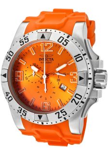 Invicta 1410  Watches,Mens Excursion/Reserve Chronograph Orange Dial Orange Polyurethane, Chronograph Invicta Quartz Watches