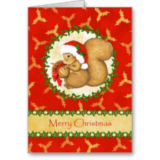 Little Squirrel Christmas Greeting Cards