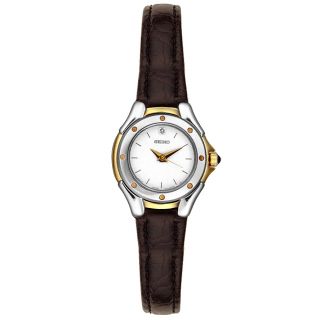 Seiko SXGL68  Watches,Womens  japan  leather watch Gold, Casual Seiko Quartz Watches