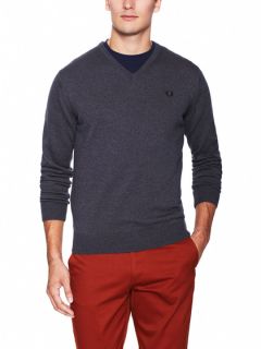 Wool V neck Sweater by Fred Perry