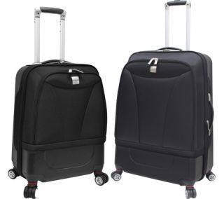 US Traveler 2 Piece Versatile Hybrid Spinner Luggage Set