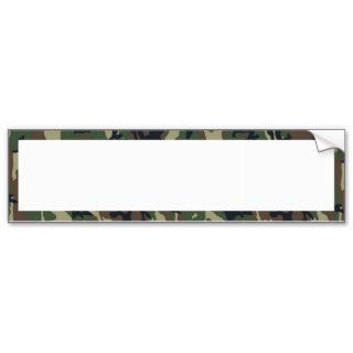 Woodland Camouflage Background Template Bumper Stickers