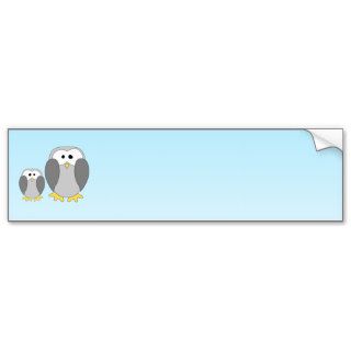 Two Cute Penguins. Cartoon on Sky Blue. Bumper Sticker