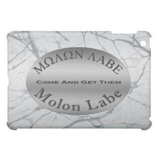 Molon Labe 2nd Amendment Gun Rights Slogan Silver iPad Mini Cases