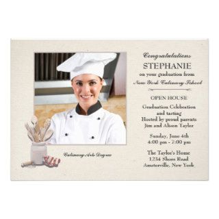 Kitchen Tools Photo Culinary School Graduation Cards