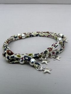 silver star charm lariat braclet by peastyle