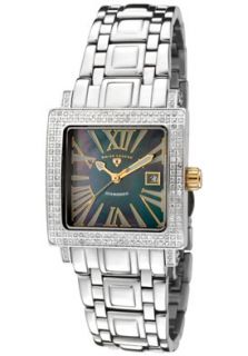 Swiss Legend 20063 11 GN GC  Watches,Womens Colosso Diamond (0.85 ctw) Black Mother Of Pearl Dial Stainless Steel, Casual Swiss Legend Quartz Watches