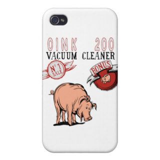Oink 200 Pig Vacuum Cleaner   Groovy Man Case For iPhone 4