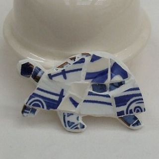 mosaic tortoise brooch by smashing chintz