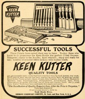 1907 Ad Keen Kutter Chisel Tools Simmons Hardware Co   Original Print Ad  