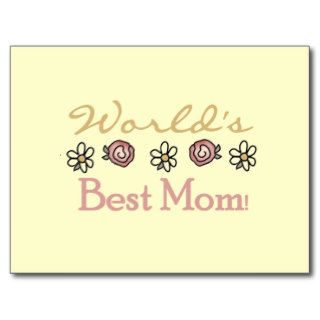 Daisies and Roses World's Best Mom Post Cards