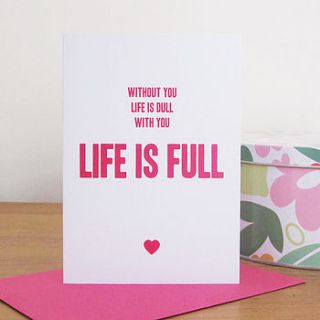 'life is full' card by mrs l cards